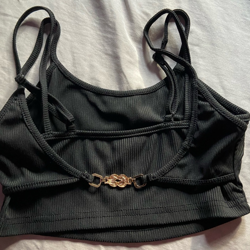 Buckle front crop top